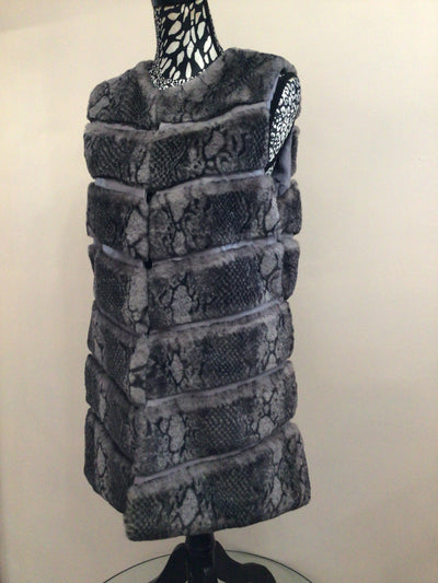 Faux Fur Gilet with animal print