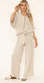 Dark beige 2 piece trouser set