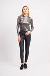 BLACK LEATHER STYLE JEAN JEGGING