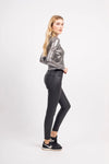 BLACK LEATHER STYLE JEAN JEGGING