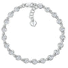 Jools Sterling Silver And Cubic Zirconia Rub Over Style Bracelet