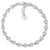 Jools Sterling Silver And Cubic Zirconia Rub Over Style Bracelet