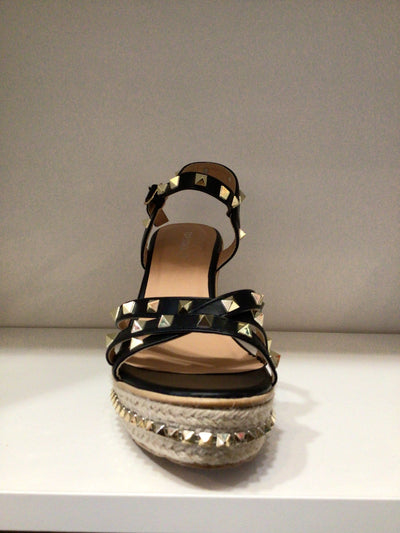 Silver on sale studded wedges