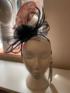 Black fascinator with pearl detail