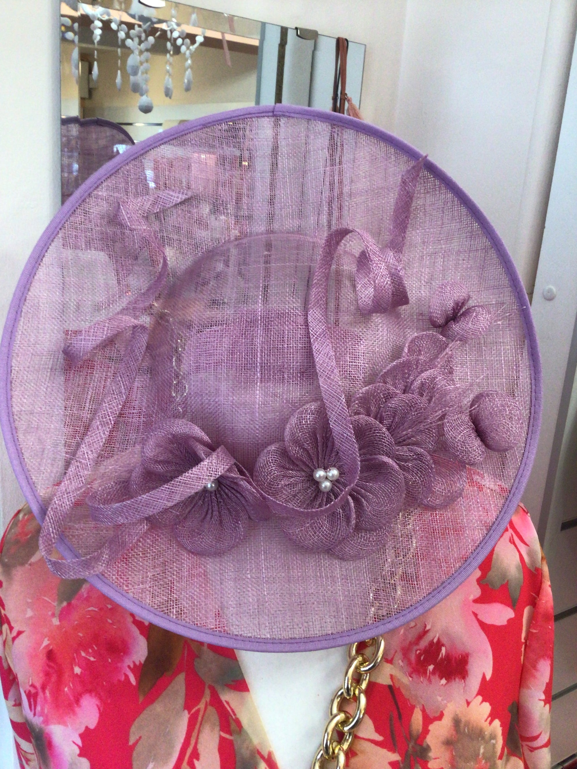 Lilac hat style fascinator