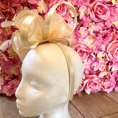 Ivory feather Headband Fascinator