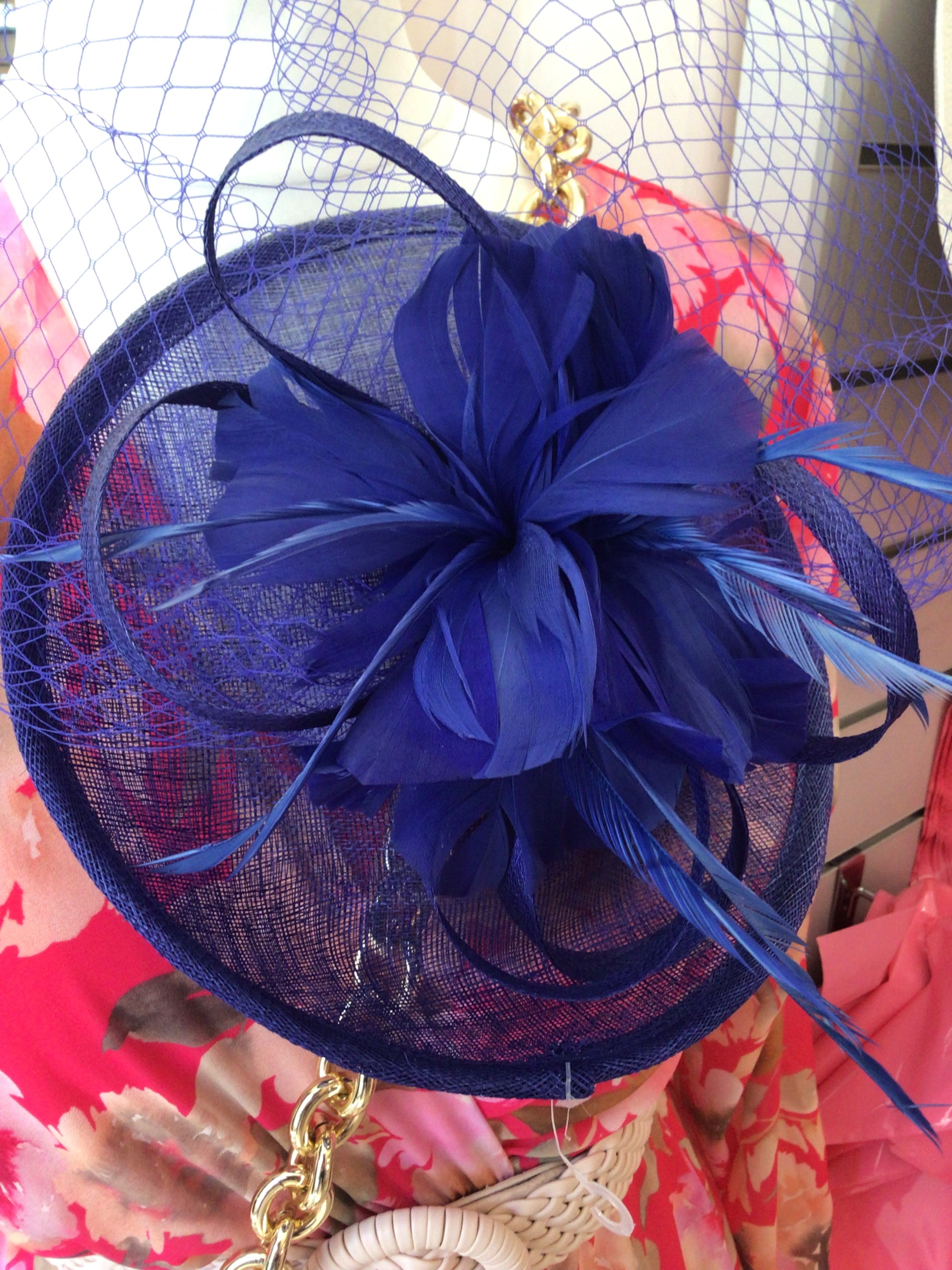 Electric blue fascinator 2024 hat