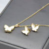 Butterfly Necklace & Earrings set White